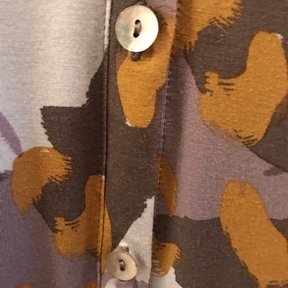 LOGO by Lori Goldstein Printed Button Front Knit Cardigan Size 1X - Picture 5 of 12